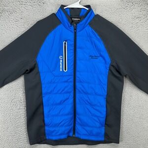 Sunice Nylon Jacket Windbreaker Men Medium Gray Blue Trump National Bedmister